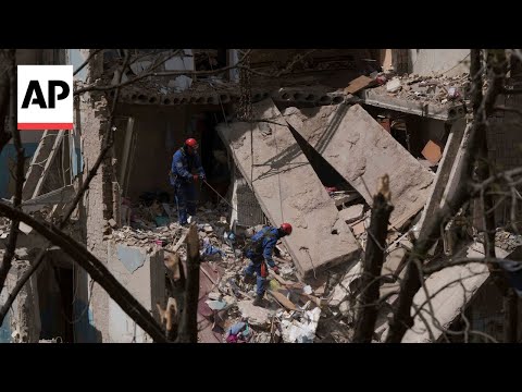 Bodies removed after Kyiv apartment building hit by overnight Russian strikes on Ukraine