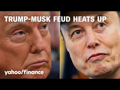 Tesla stock sinks as Musk exchanges with Trump intensify