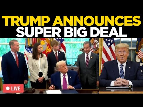 Trump Speech LIVE | Trump’s ‘BIG’ Announcement; White House Strikes First Trade Deal | US News LIVE