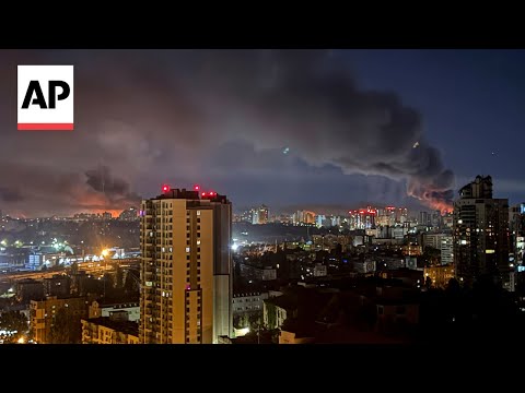 Explosions seen in Kyiv during Russia’s largest aerial attack on Ukraine