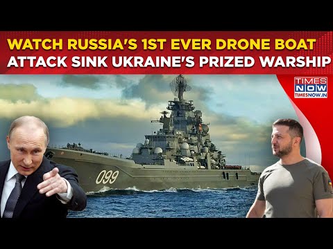 Watch Russia’s 1st Ever Drone Boat Attack Sink Ukraine Navy’s Prized Simferopol Warship In Black Sea