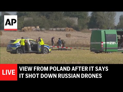 LIVE: View from Wohyn as Poland says Russian drones entered its territory