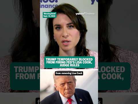 Trump temporarily blocked from firing Fed’s Lisa Cook, judge rules.