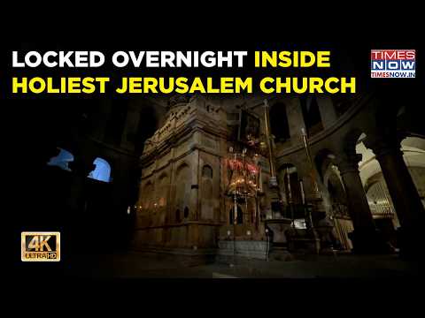 Israel’s Gaza War: Inside Jerusalem’s Holiest Church, Overnight| 4K Video| Journalist’s Cam Shows…