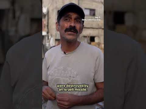 Palestinians in Gaza inspect damage caused by Israeli airstrikes