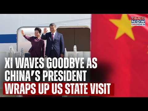 Xi Waves Goodbye As US Visit Ends After White House Talks And National Archives Tour With Trump
