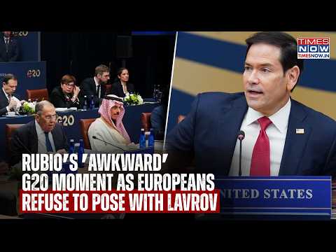 US’ ‘AWKWARD’ G20 Moment: Europeans Refuse To Stand With Lavrov, Then Rubio Did This | WATCH