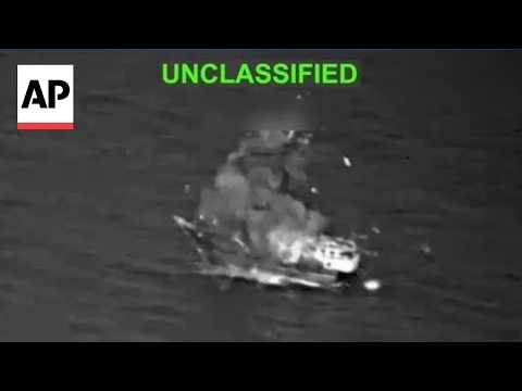 US forces destroy an Iran-affiliated boat in the Gulf of Oman